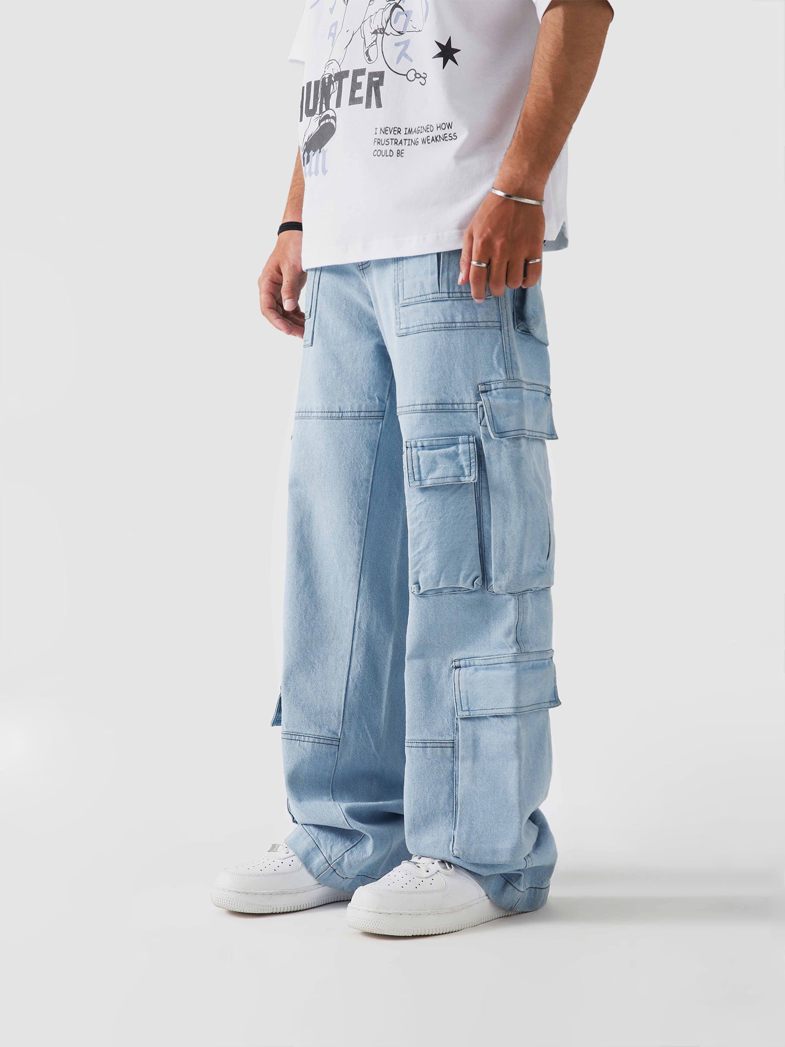 12 pockets Iced Cargo Jeans - Cultured Legacy